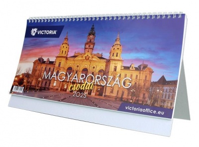 Naptár, asztali, álló, VICTORIA OFFICE "Magyarország Csodái" (2024 évi)