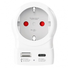 Adapter, Egyesült Királyságba utazóknak, USB-C + USB-A, SKROSS