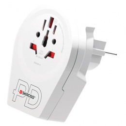 Adapter, Európába utazóknak, USB-C + USB-A, SKROSS