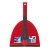 Kéziseprű és lapát garnitúra, VILEDA "Premium 2in1", piros-szürke